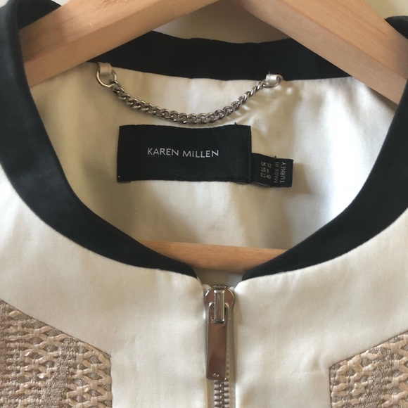 Karen Millen: Colourblock Tweed Jacket. Size: 8 - Picture 3 of 5